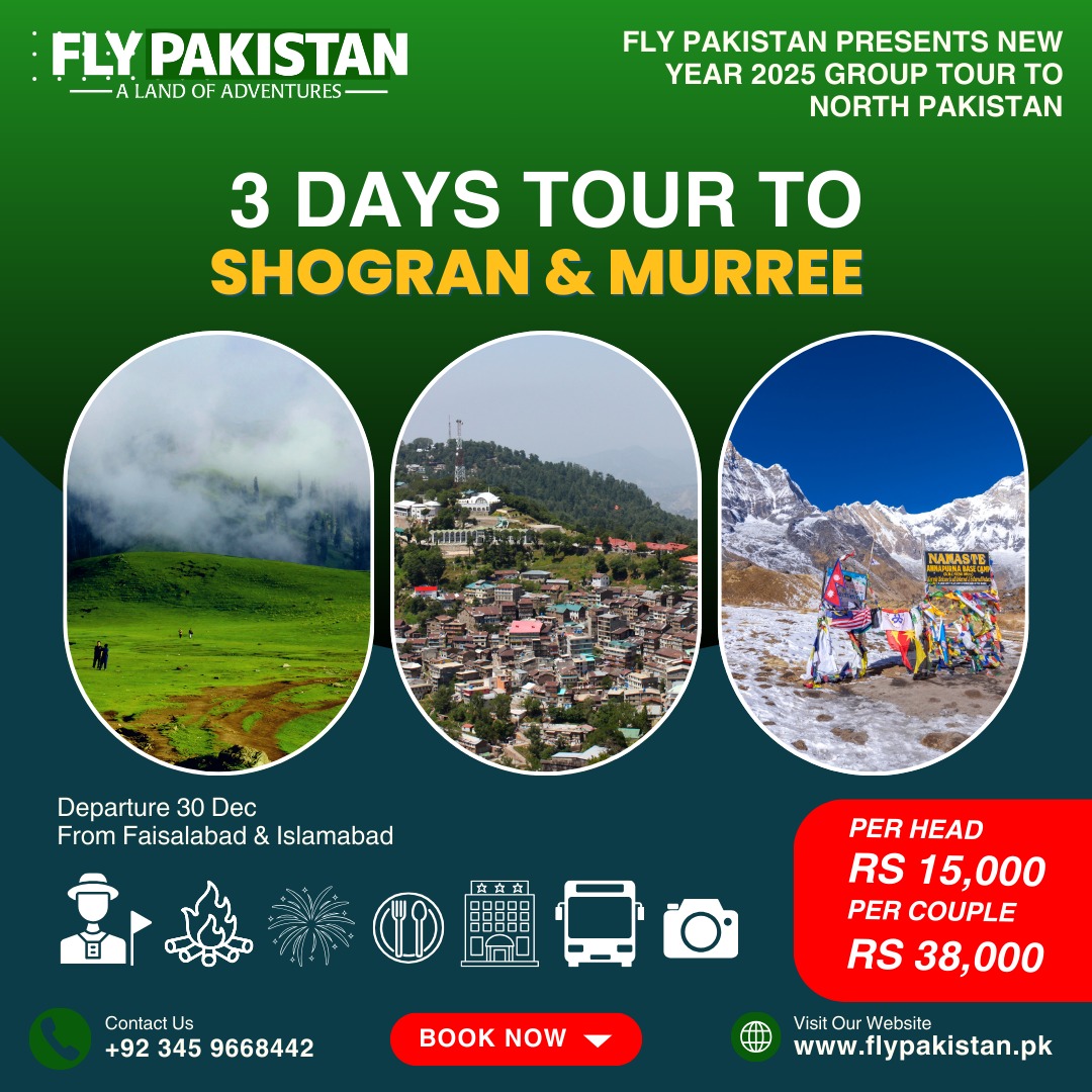 Book Deal New Year Tour To Shogran & Murree